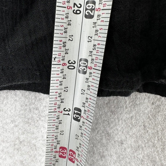 Chicos Top 3 (XL) Pullover Gauzy Sheer Black Elastic Waist Sequins Beaded Blouse - Picture 14 of 16